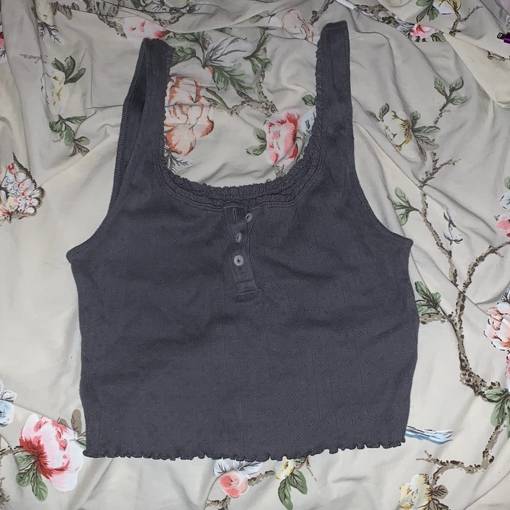 American eagle pointelle tank top